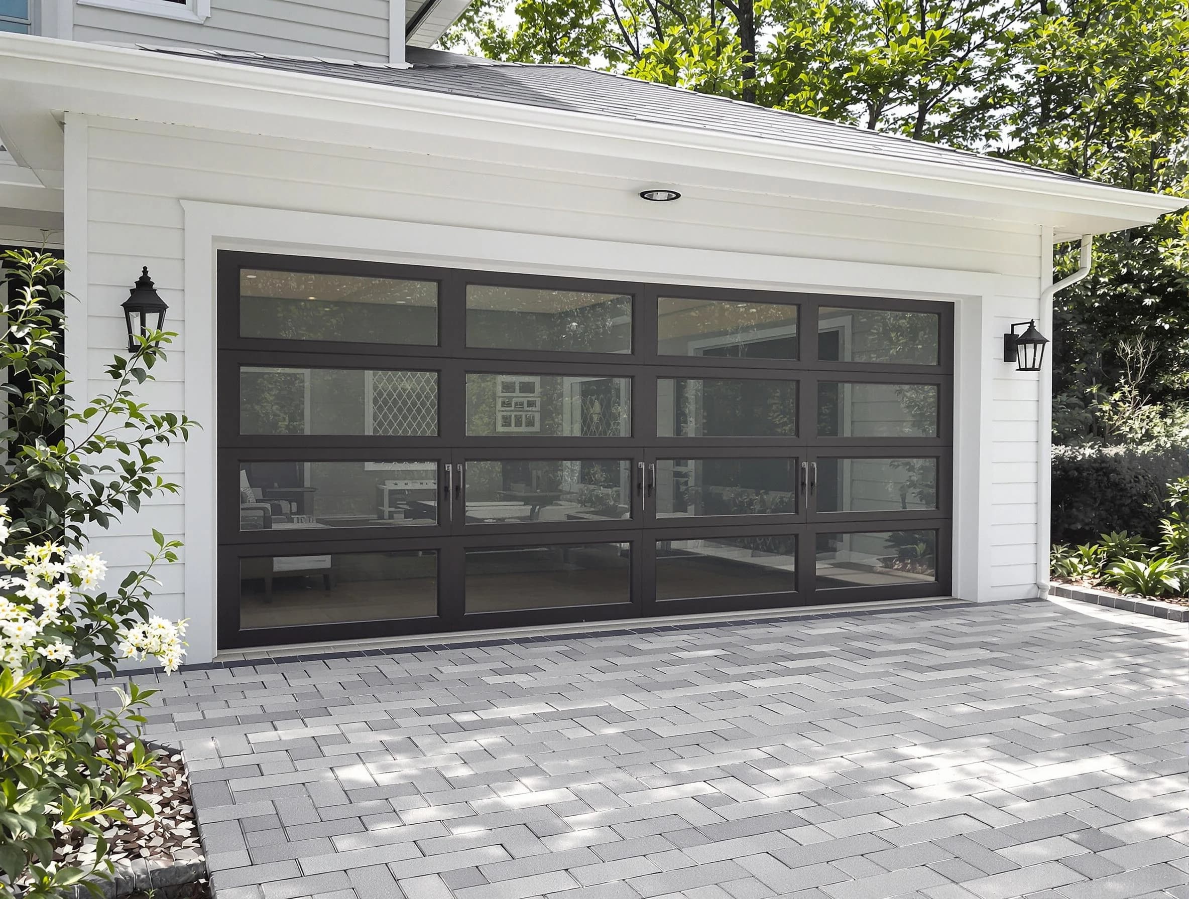 Peralta Garage Door Repair design specialist presenting custom garage door options to Peralta homeowner
