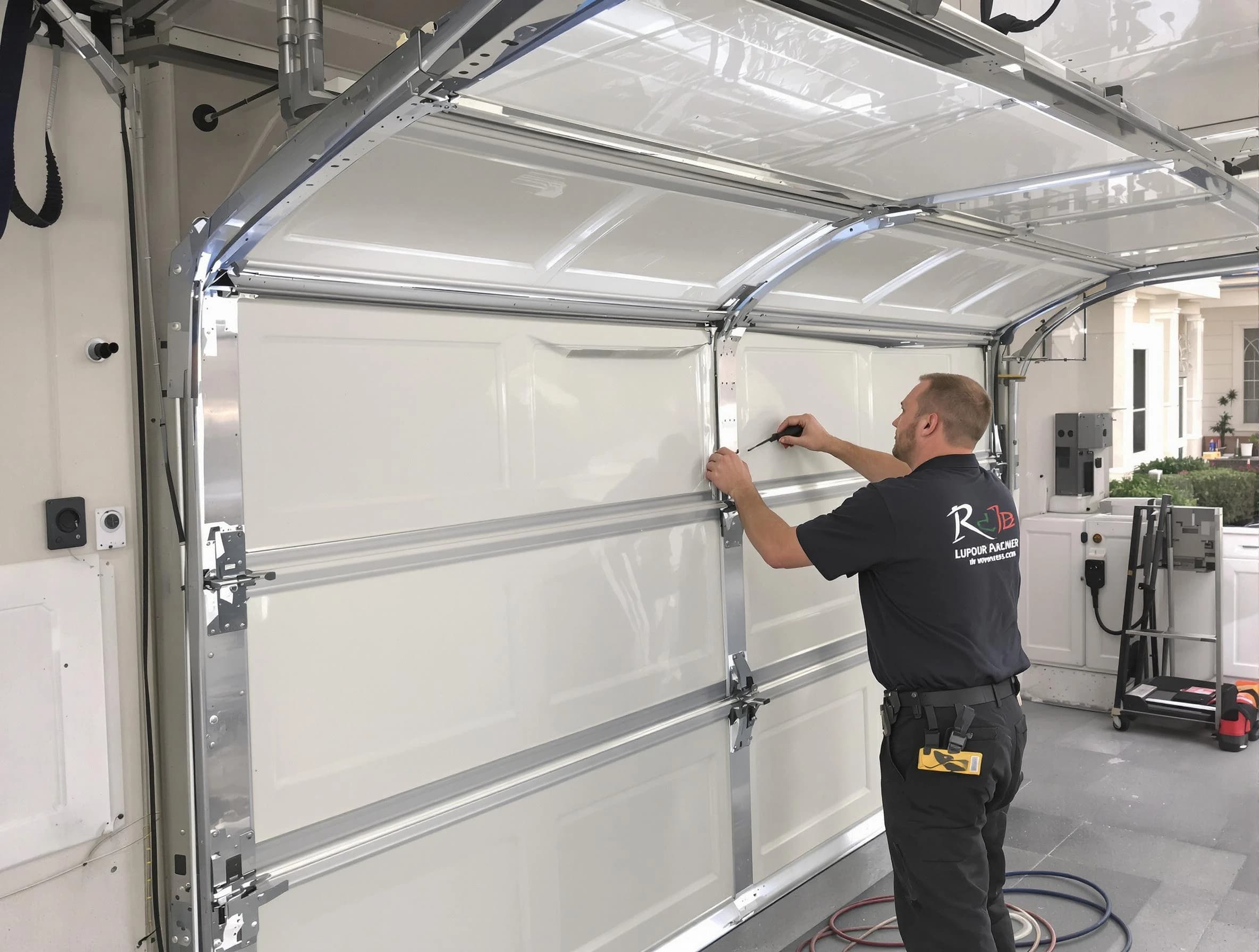 Peralta Garage Door Repair professional performing panel repair in Peralta
