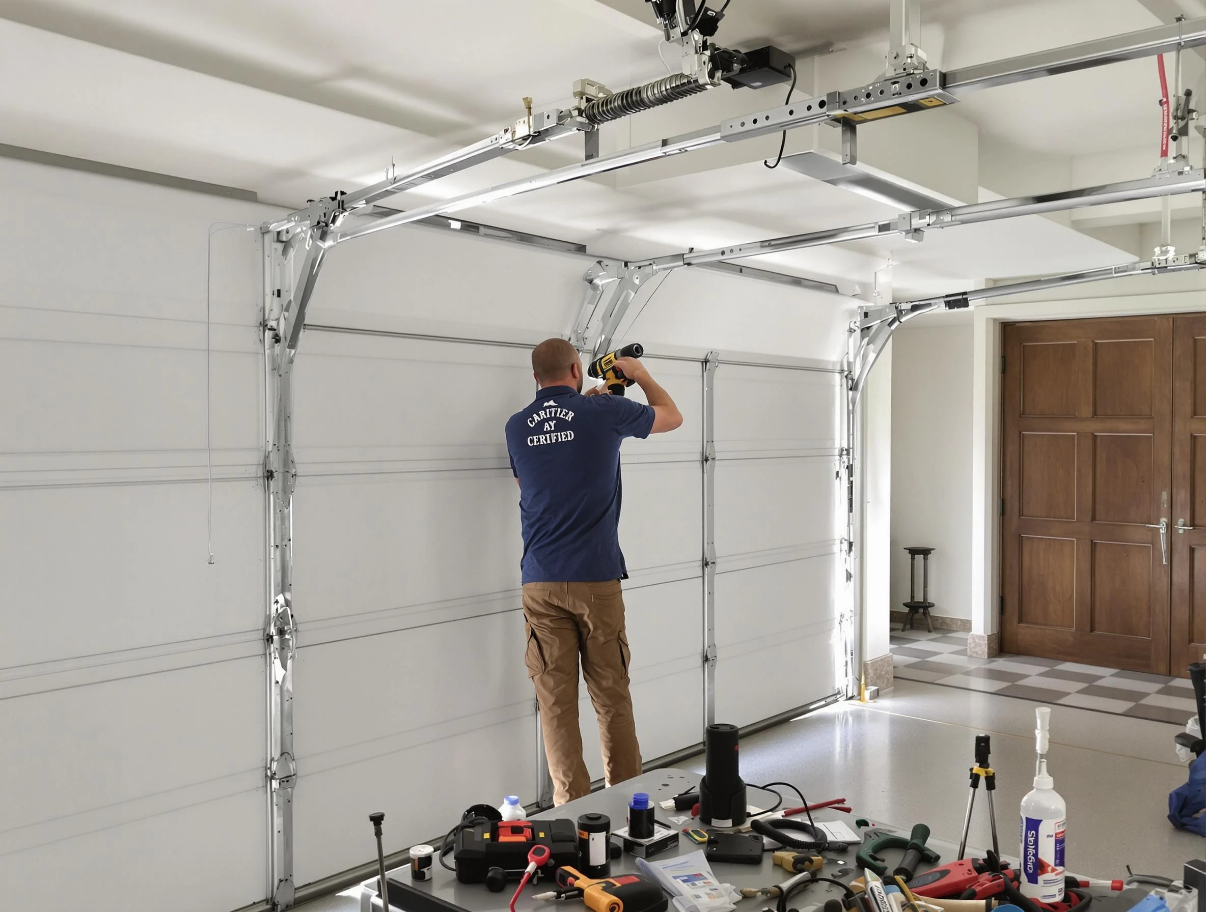 Peralta Garage Door Repair certified technician performing precision garage door repair in Peralta