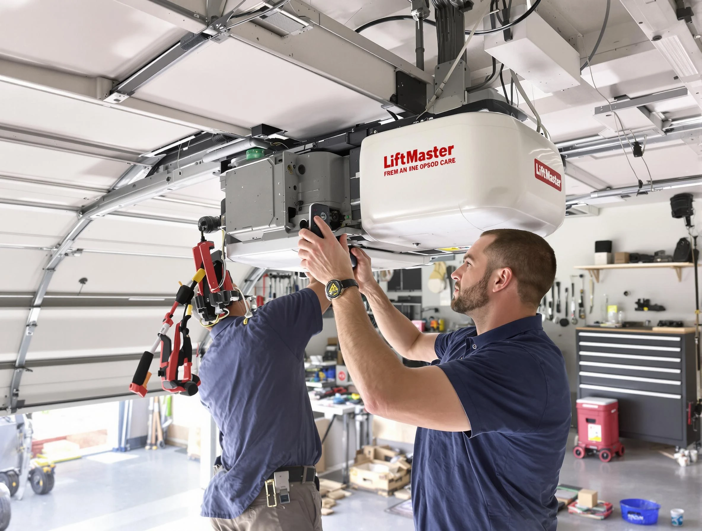 Peralta Garage Door Repair technician performing advanced diagnostics on garage opener in Peralta