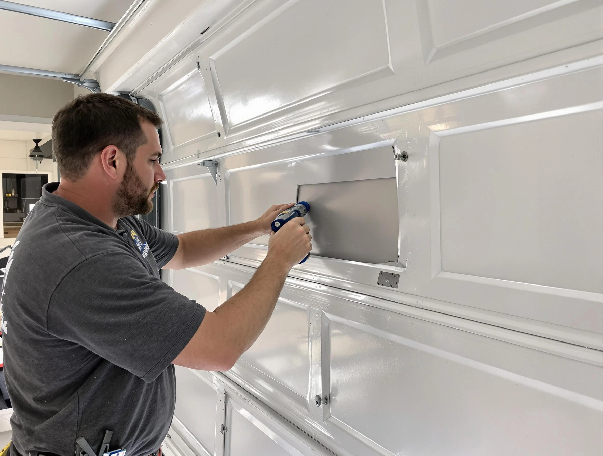 Garage door panel repair by Peralta Garage Door Repair in Peralta